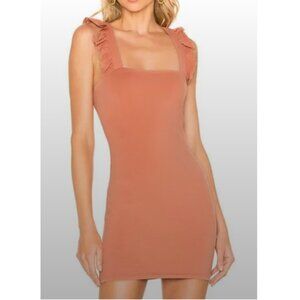 Superdown Imari Ruffle Strap Dress Dusty Rose S